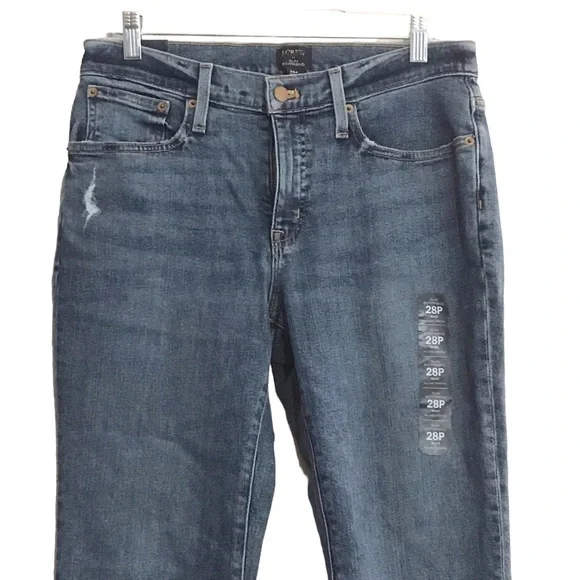 J Crew Factory Slim Boyfriend dark wash jeans Size 28P NWT - Picture 3 of 5